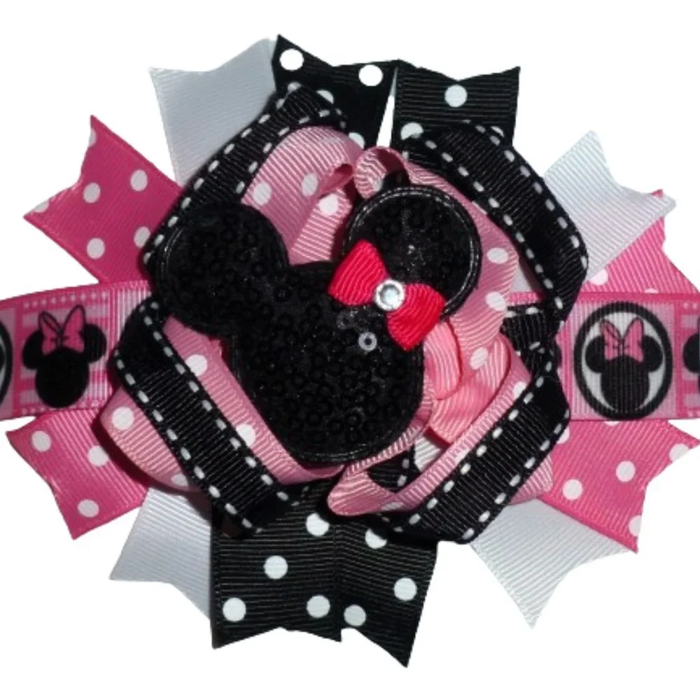 Sequin Minnie Mouse Girls 5-Inch Hair Bow